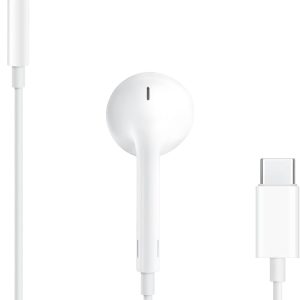 EarPods Headphones with USB-C Plug, Wired Ear Buds with Built-in Remote to Control Music, Phone Calls, and Volume